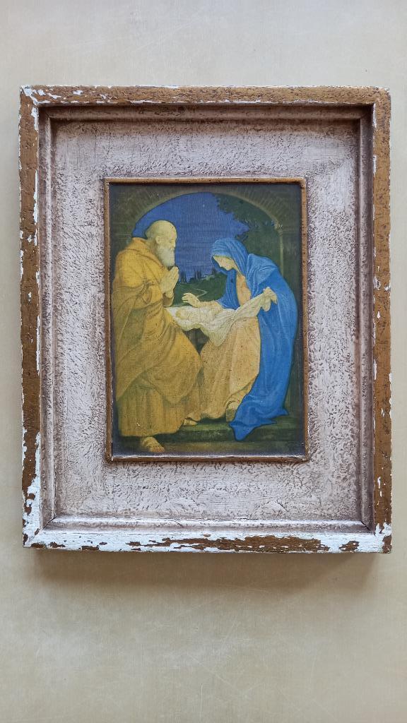 Reproductie van Geboorte in lijst (interbellum), Antiek en Kunst, Ophalen of Verzenden