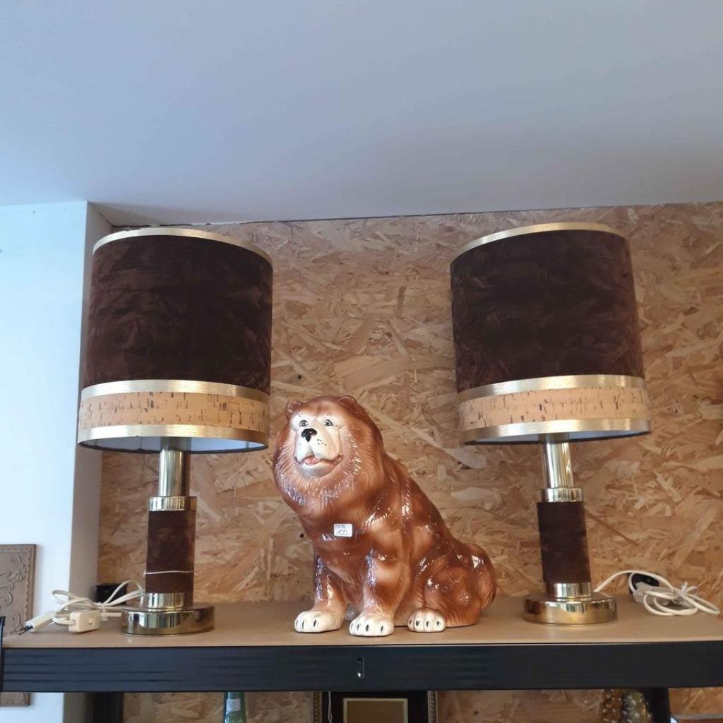 Ensemble de lampes de table en velours de liège des, Enlèvement ou Envoi