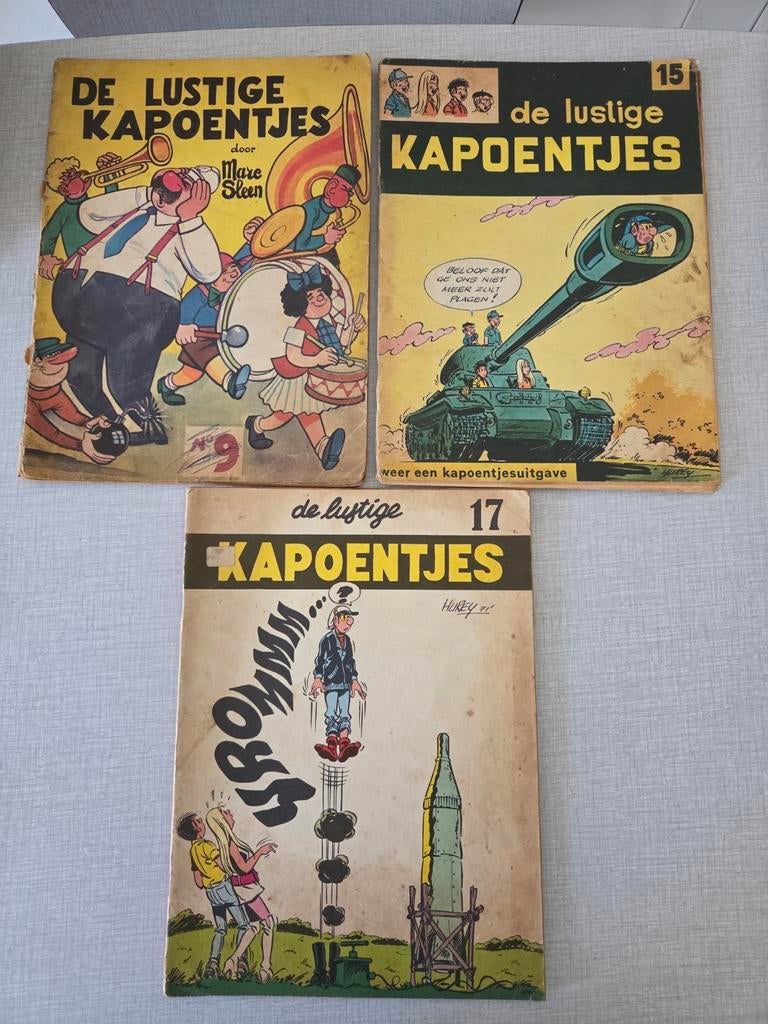 3 X de lustige Kapoentjes, 1ste drukken., Boeken, Meerdere stripboeken, Ophalen of Verzenden, Gelezen, Marc Sleen