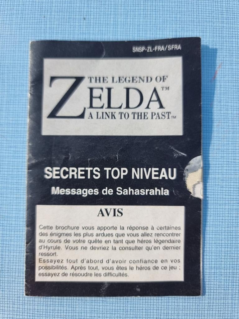 Zelda - dépliant Super Nintendo - 1991, Enlèvement ou Envoi, Utilisé
