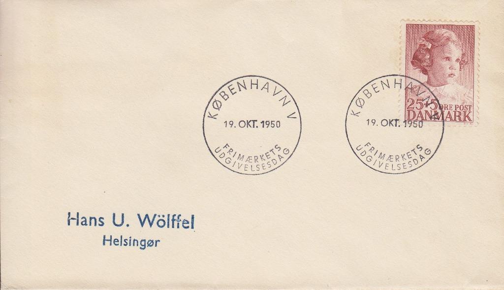 1950 - DANEMARK - Aide danoise à l'enfance du FDC [Michel 32, Envoi, Danemark, Non oblitéré