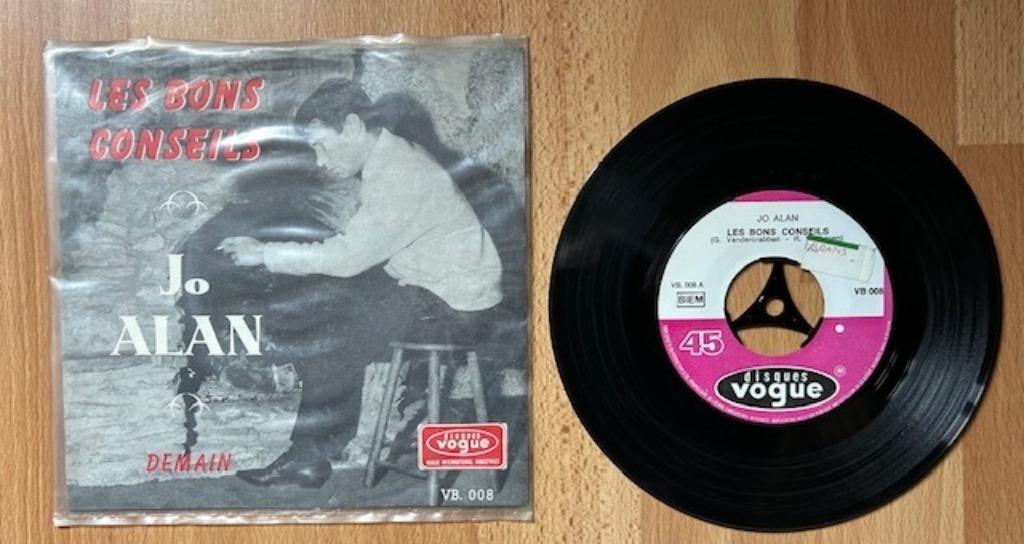 45T SINGLE JO ALAN - LES BONS CONSEILS, Gebruikt, 7 inch, Single, Ophalen of Verzenden