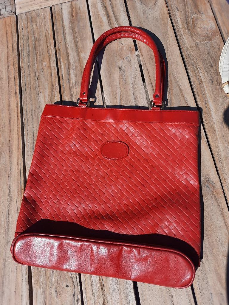 rode handtas (vintage), Ophalen of Verzenden, Zo goed als nieuw, Rood, Handtas