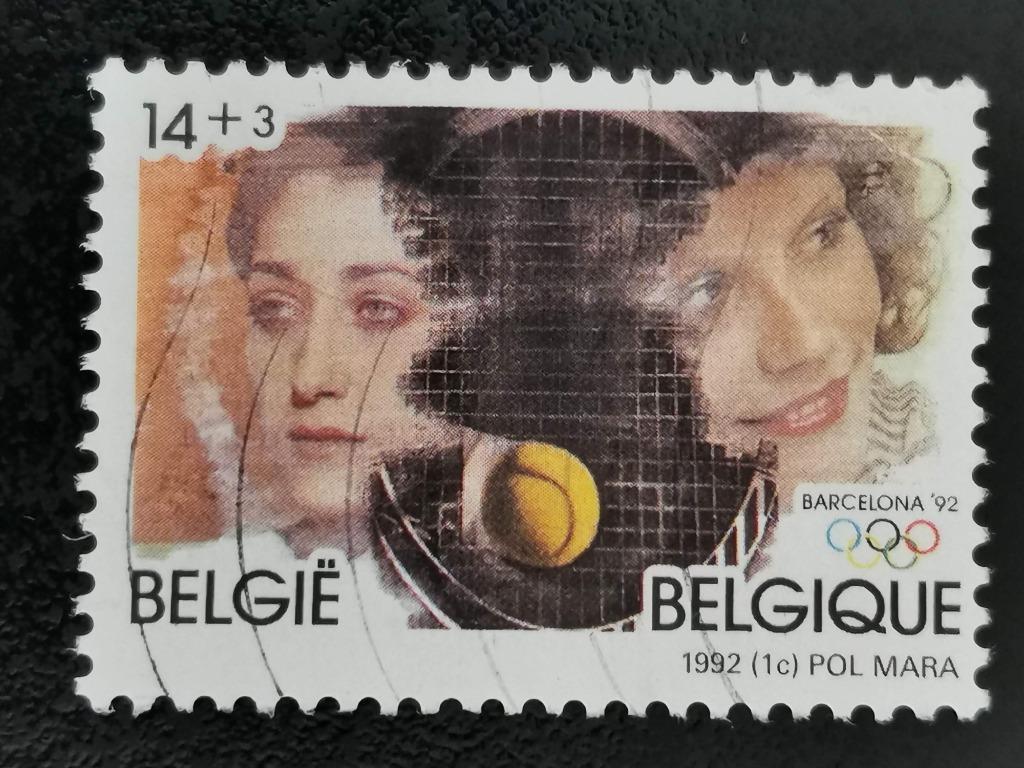 Belgie 1992 - sport - vrouwentennis, Kunst: Pol Mara, Ophalen of Verzenden, Gestempeld, Sport