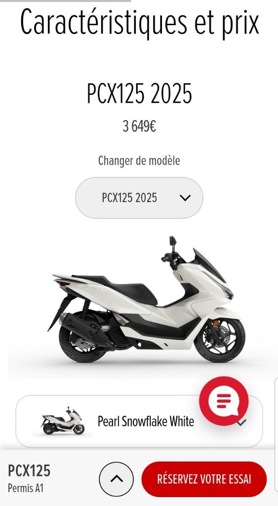 Honda pcx 125cc uit het jaar 2022, Motorrijbewijs A, Particulier, 125 cc, 11 kW of minder
