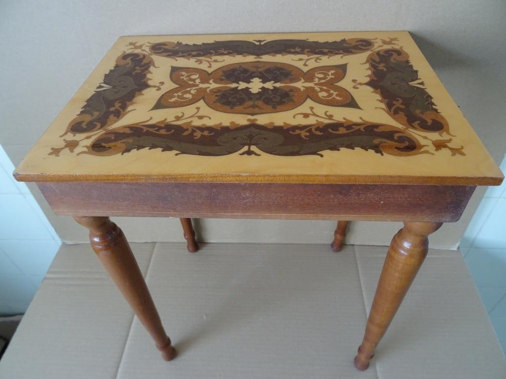 Vintage juwelentafeltje muziekdoos Sorrento juwelendoos 43cm, Ophalen of Verzenden