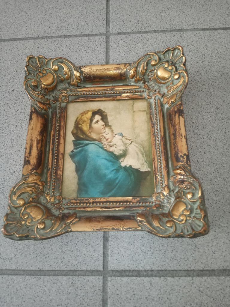 Cadre religieux ancien Roberto ferruzzi madonnina, Enlèvement ou Envoi