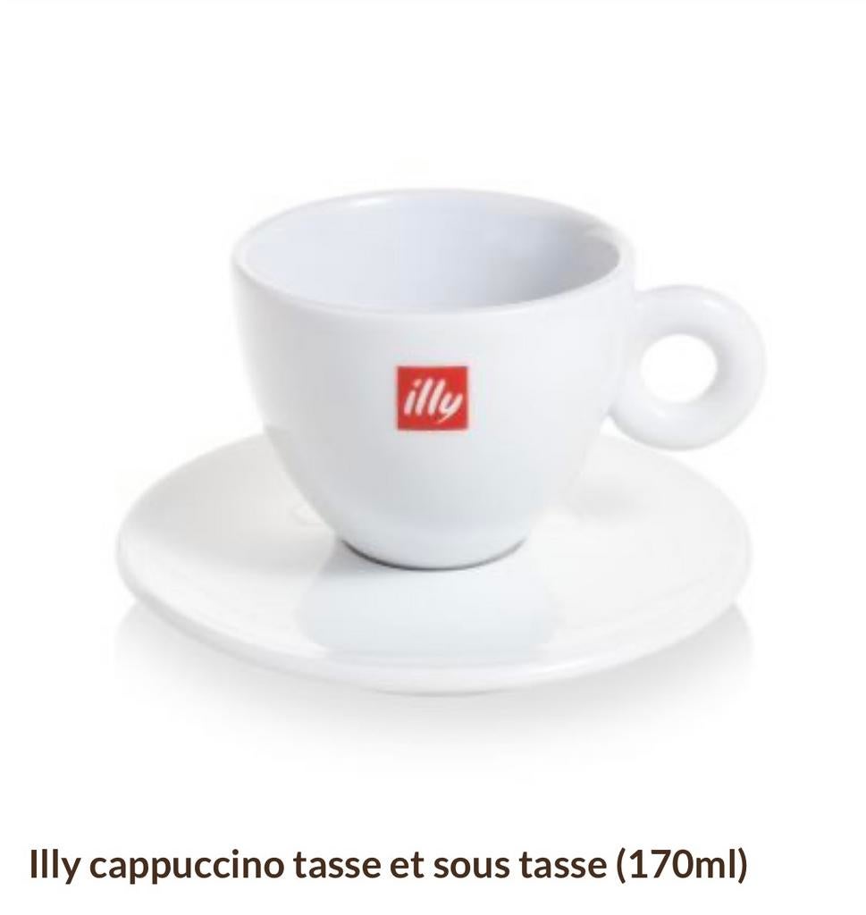 Originele koffiebekers van illy - verkrijgbaar in 3 maten, Ophalen, Zo goed als nieuw, Porselein