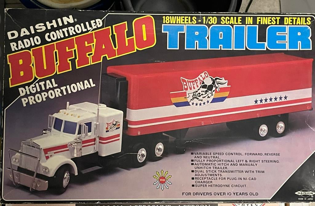 RC Radio Controlled Daishin Buffalo trailer 1/30 vintage, Enlèvement, Comme neuf