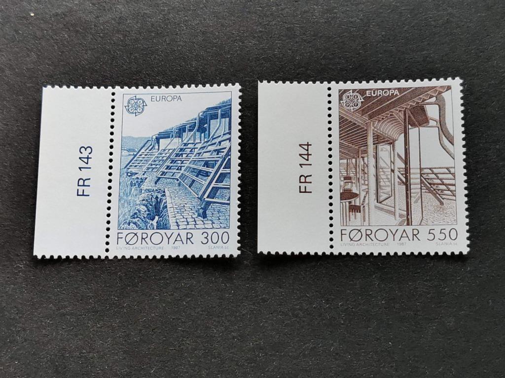 Îles Féroé/Foroyar 1987 - Europa CEPT - architecture moderne, Enlèvement ou Envoi, Danemark, Non oblitéré