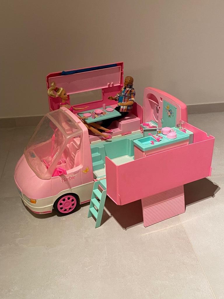 Barbie camper jaren 90, Ophalen, Gebruikt, Poppenhuis