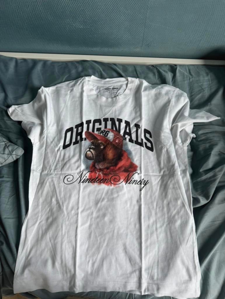 Slim fit t shirt, Ophalen, Gedragen, Maat 52/54 (L), Wit