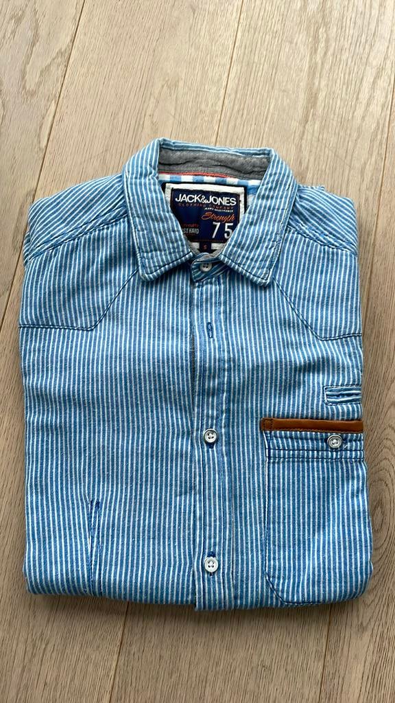 Blauw gestreept hemd,  Jack&Jones, maat Small, Vêtements | Hommes, Chemises, Enlèvement ou Envoi, Tour de cou 38 (S) ou plus petit
