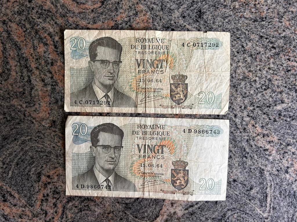 20 Belgische franken Boudewijn, Postzegels en Munten, Munten en Bankbiljetten | Verzamelingen, Ophalen of Verzenden, Bankbiljetten