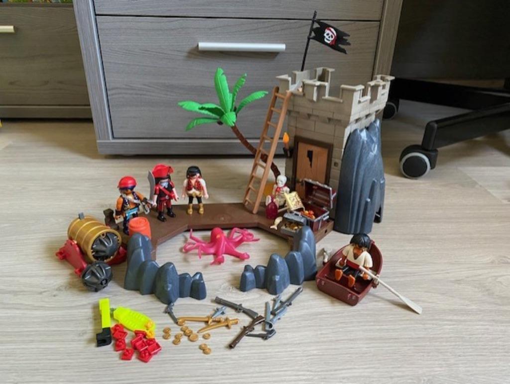 Playmobil piratenfort, Kinderen en Baby's, Speelgoed | Playmobil, Ophalen, Zo goed als nieuw, Complete set, Kasteel/Fort