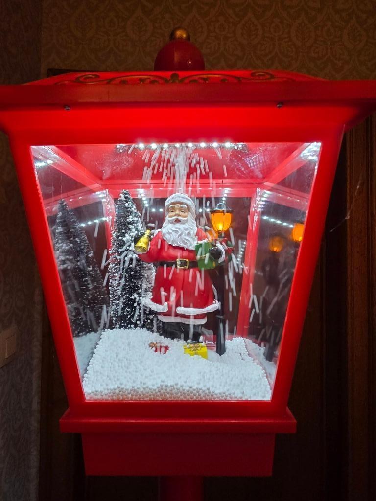 Lampadire lumineux père noel avec de la neige, Enlèvement ou Envoi, Neuf