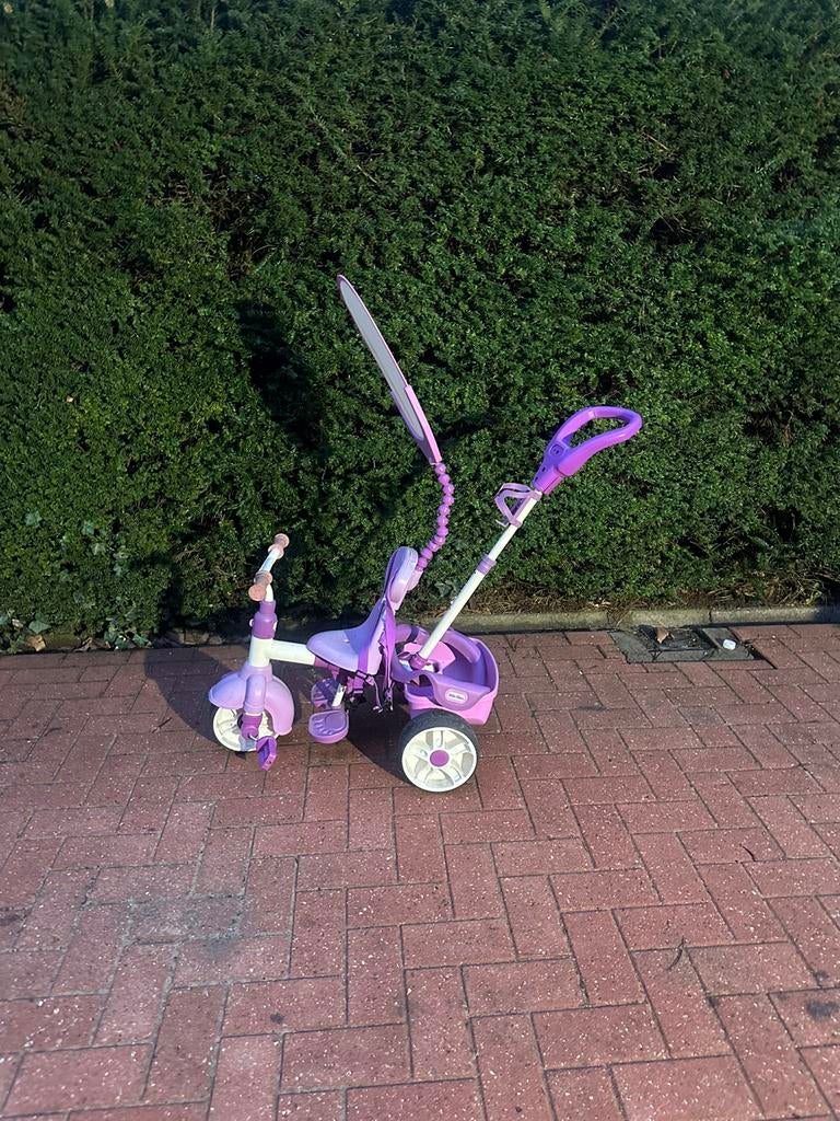 Paarse kinderfiets, Fietsen en Brommers, Ophalen, Gebruikt, Zijwieltjes