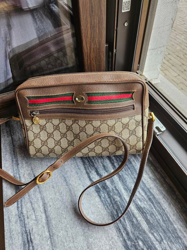 Authentieke vintage tas van Gucci, Handtassen en Accessoires, Tassen | Damestassen, Ophalen of Verzenden, Gebruikt