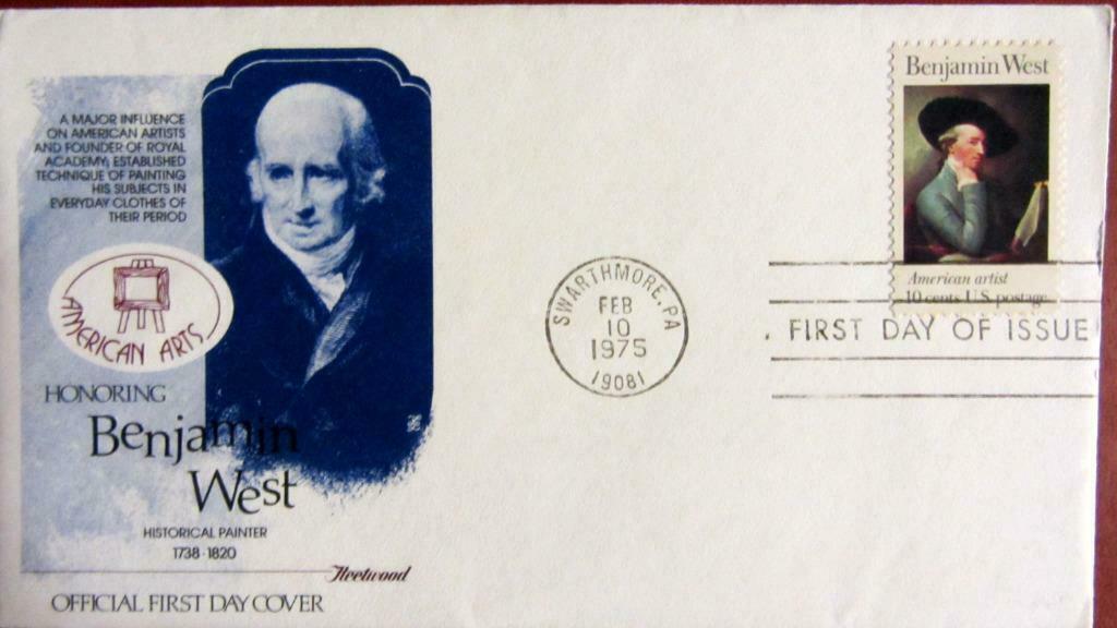FIRST DAY COVER- SCHILDERIJEN- SCHILDERS-BENJAMIN WEST-U.S.A, Enlèvement ou Envoi, Affranchi, Autres thèmes