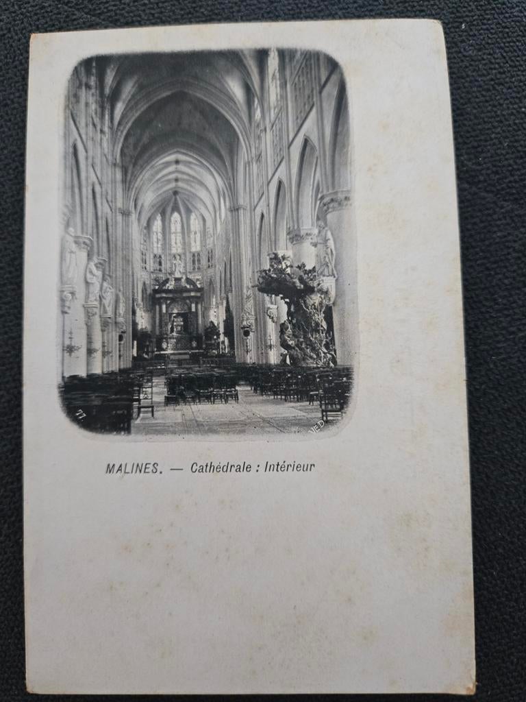 Malines cathédrale oude postkaart, Enlèvement ou Envoi, Comme neuf
