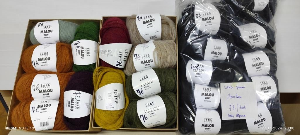 NIEUW. Garen LANG - MALOU light. 50 gram 190 meter., Hobby en Vrije tijd, Ophalen, Nieuw