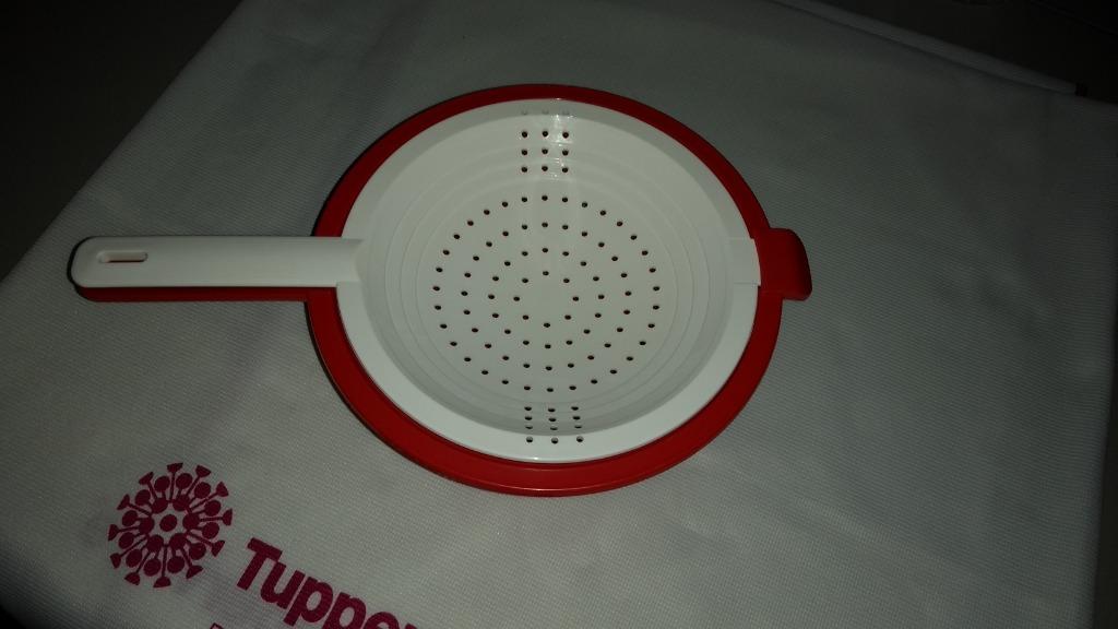 Tupperware Dubbel Vergiet ex demo, Huis en Inrichting, Keuken | Tupperware, Ophalen of Verzenden, Zo goed als nieuw, Rood