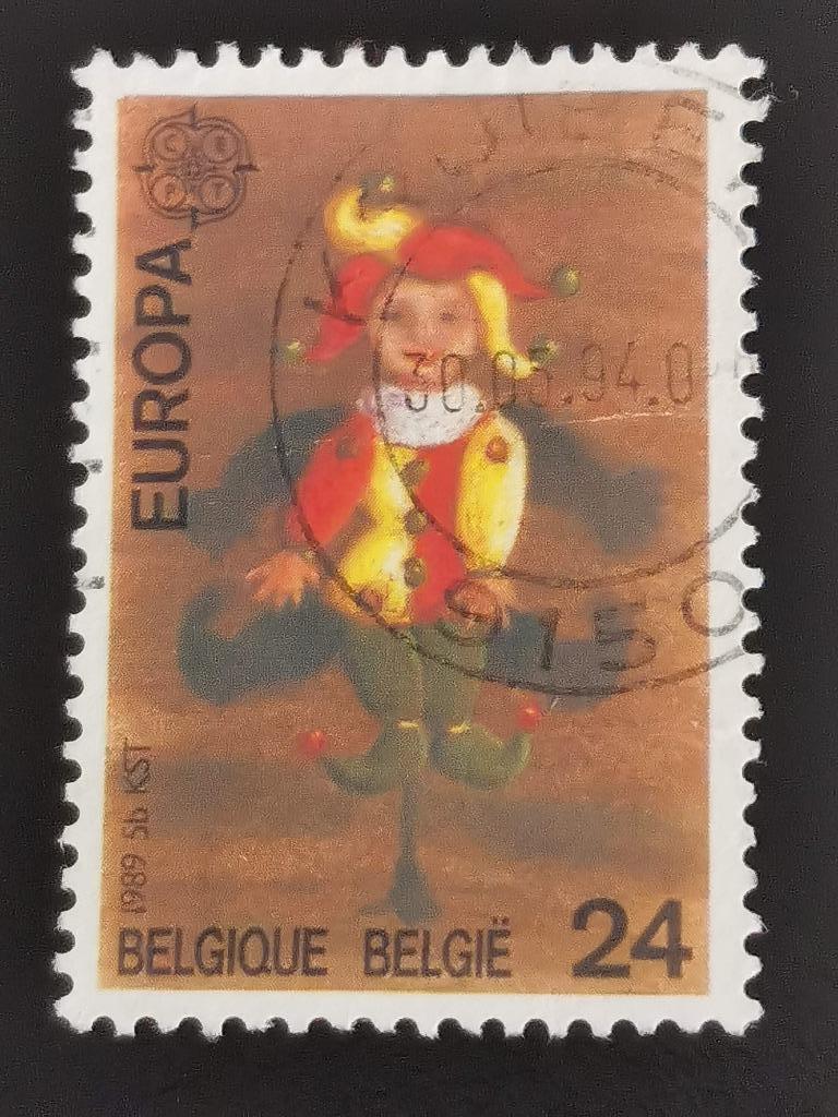 Belgie 1989 - Europa - kinderspelen - trekpop, Ophalen of Verzenden, Gestempeld, Europa