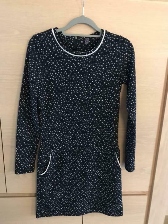 Kleedje CKS maat 14 - donkerblauw met witte sterren, Kinderen en Baby's, Kinderkleding | Maat 164, Gebruikt, Meisje, Ophalen of Verzenden
