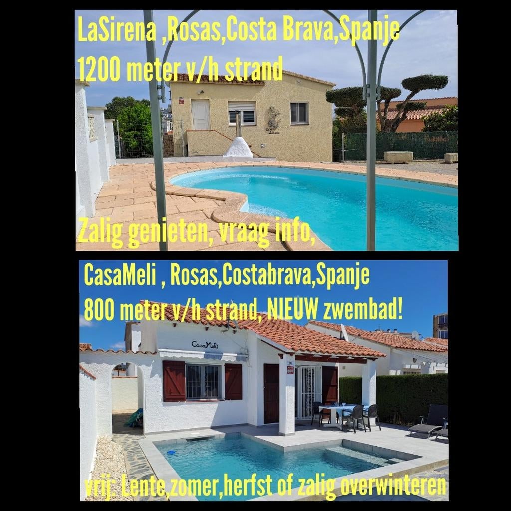 ROSES COSTA BRAVA SPANJE VAKANTIE VILLA MET PRIVE ZWEMBAD, Vacances, Maisons de vacances | Espagne, Costa Brava, 2 chambres, Propriétaire