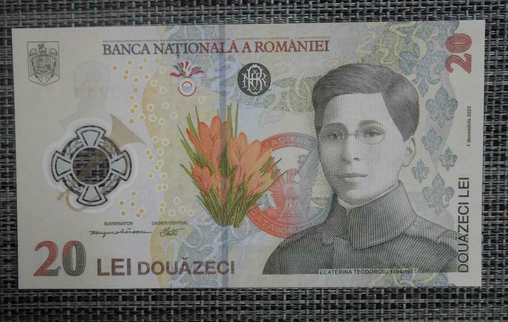 Bankbiljet 20 lei Roemenië 2021 UNC Polymer, Postzegels en Munten, Ophalen of Verzenden, Overige landen, Setje