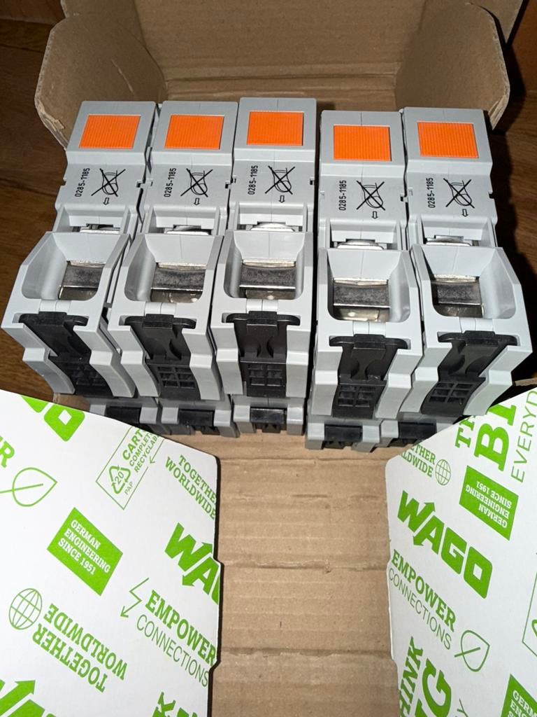 WAGO - Borne traversante à 2 fils grise - 285-1185, Enlèvement ou Envoi, Neuf