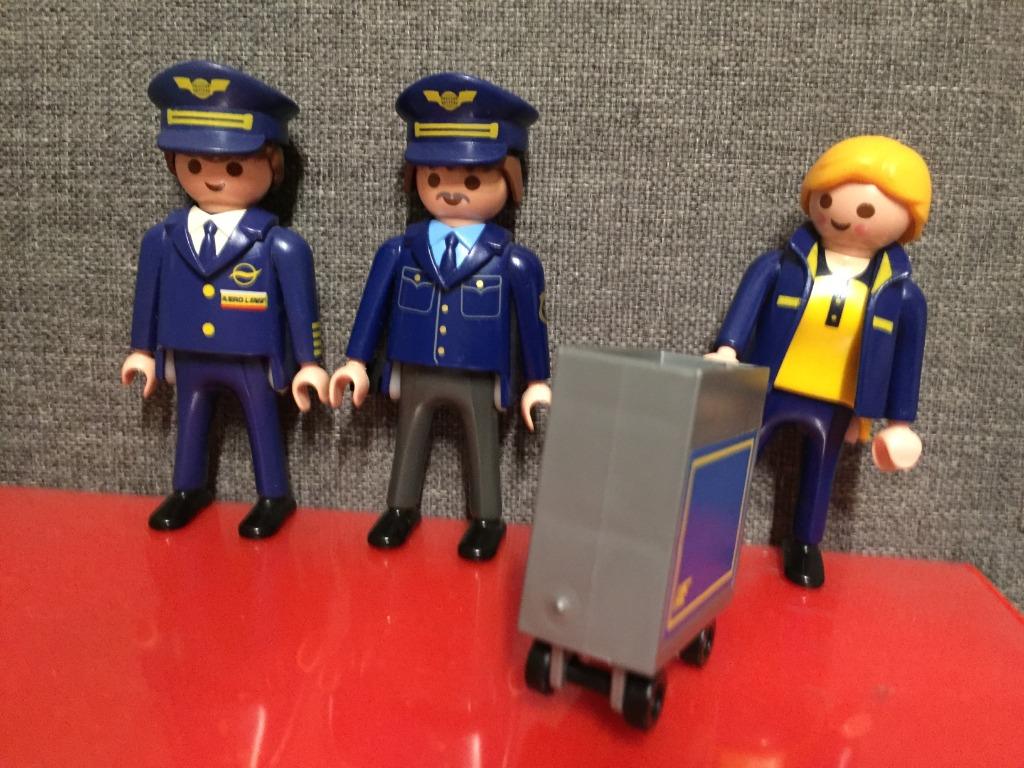 Playmobil piloten en stewardess, Ophalen of Verzenden, Zo goed als nieuw, Complete set