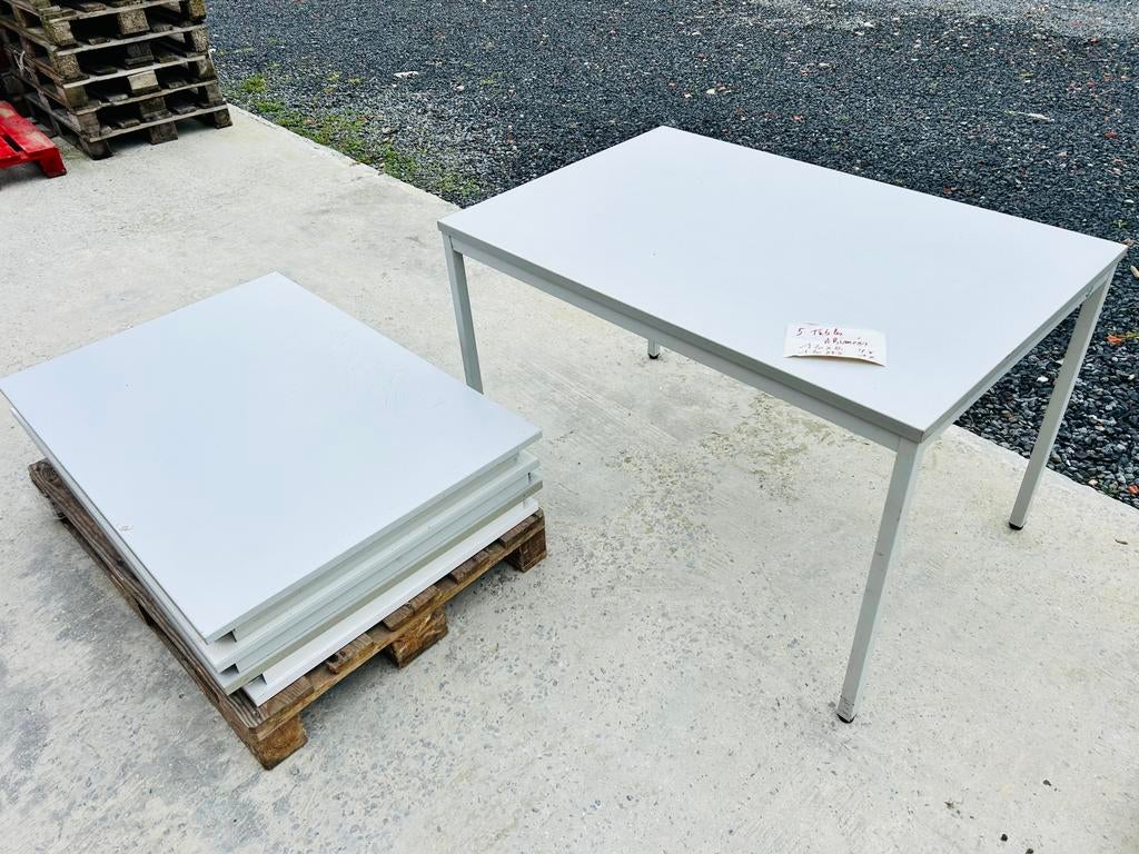 Lot de 5 tables abimees 120x80, Enlèvement, Utilisé