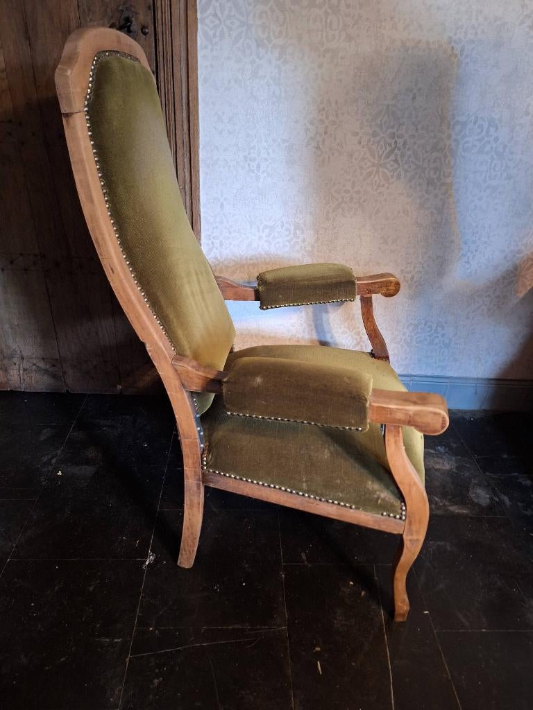 Fauteuil voltaire, Ophalen, Gebruikt, Stof