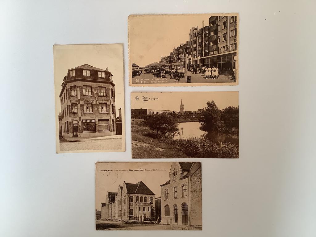 3 gelopen postkaarten badsteden, Enlèvement ou Envoi, 1920 à 1940, Affranchie, Flandre Occidentale