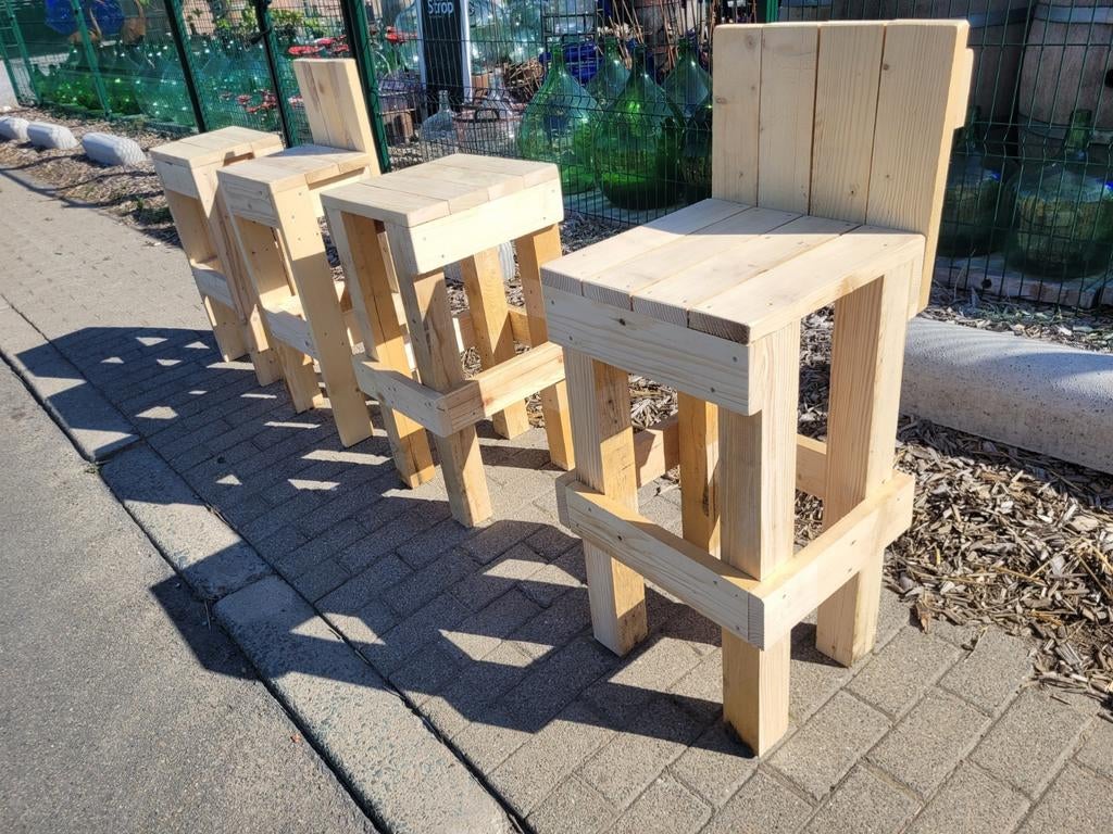 Robuuste tuinstoelen met rugleuning! 3 cm dikte vh hout!, Tuin en Terras, Tuinmeubel-accessoires, Ophalen