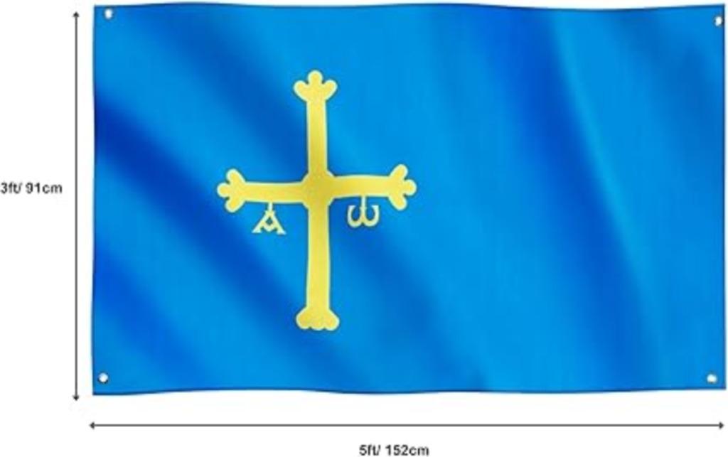 Drapeau des Asturies | 91 x 152 cm | Nouveau, Divers, Drapeaux & Banderoles, Neuf, -, -, Runesol