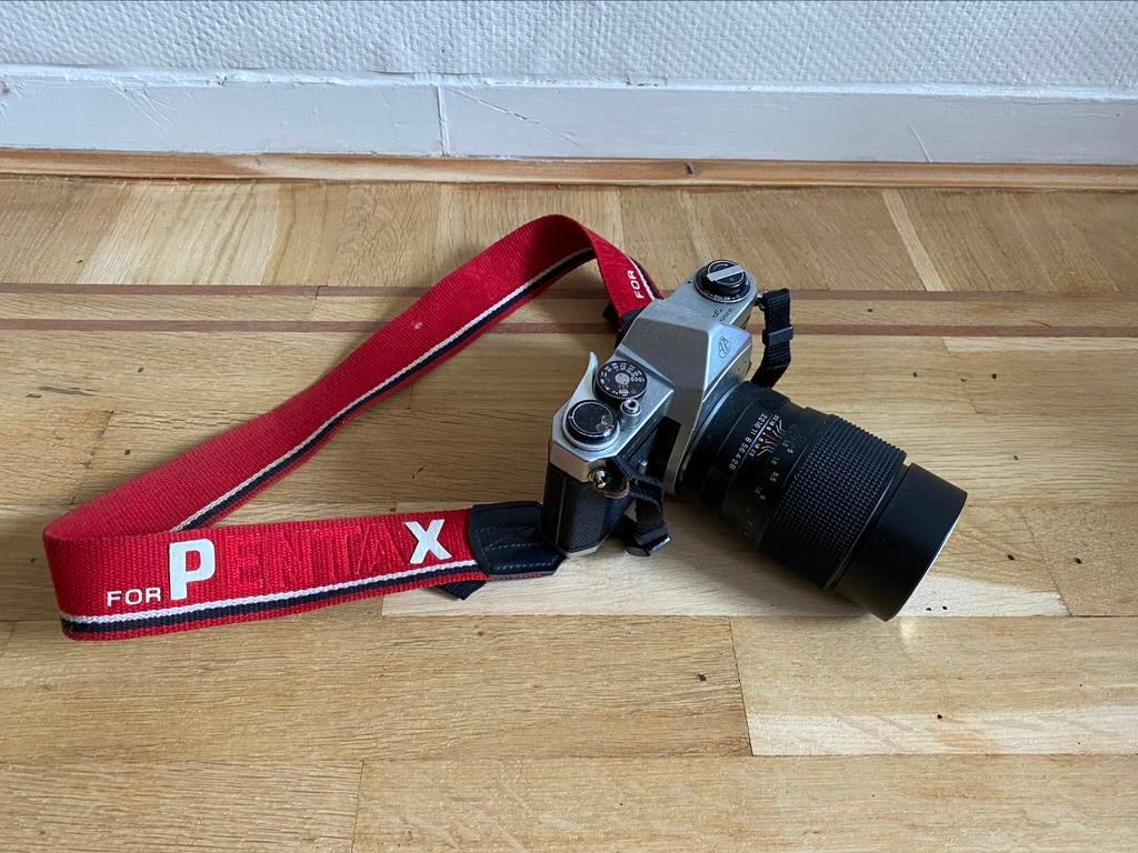 Asahi Pentax Spotmatic SP- en Yashikor-objectief van 135 mm, Zo goed als nieuw, Pentax