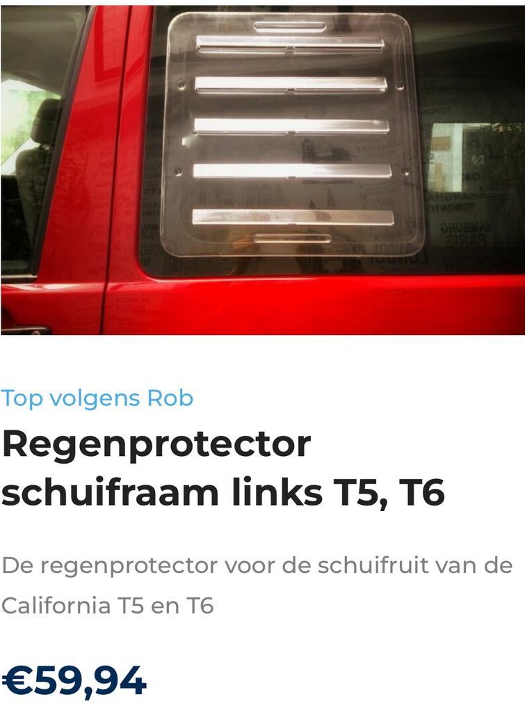Protection contre la pluie vitres de camping-car VW T5 T6, Enlèvement