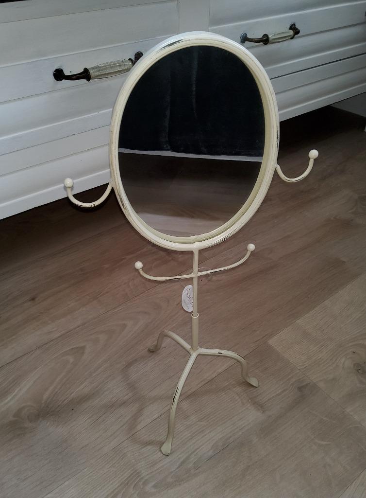 Landelijke decoratieve spiegel op staander, Ophalen of Verzenden, Nieuw, Ovaal