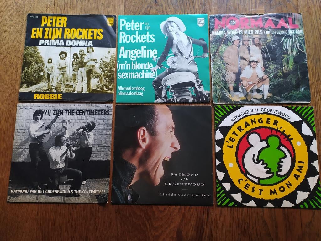Lot vinyl singles rock Nederlandstalig, Gebruikt, 7 inch, Single, Ophalen of Verzenden