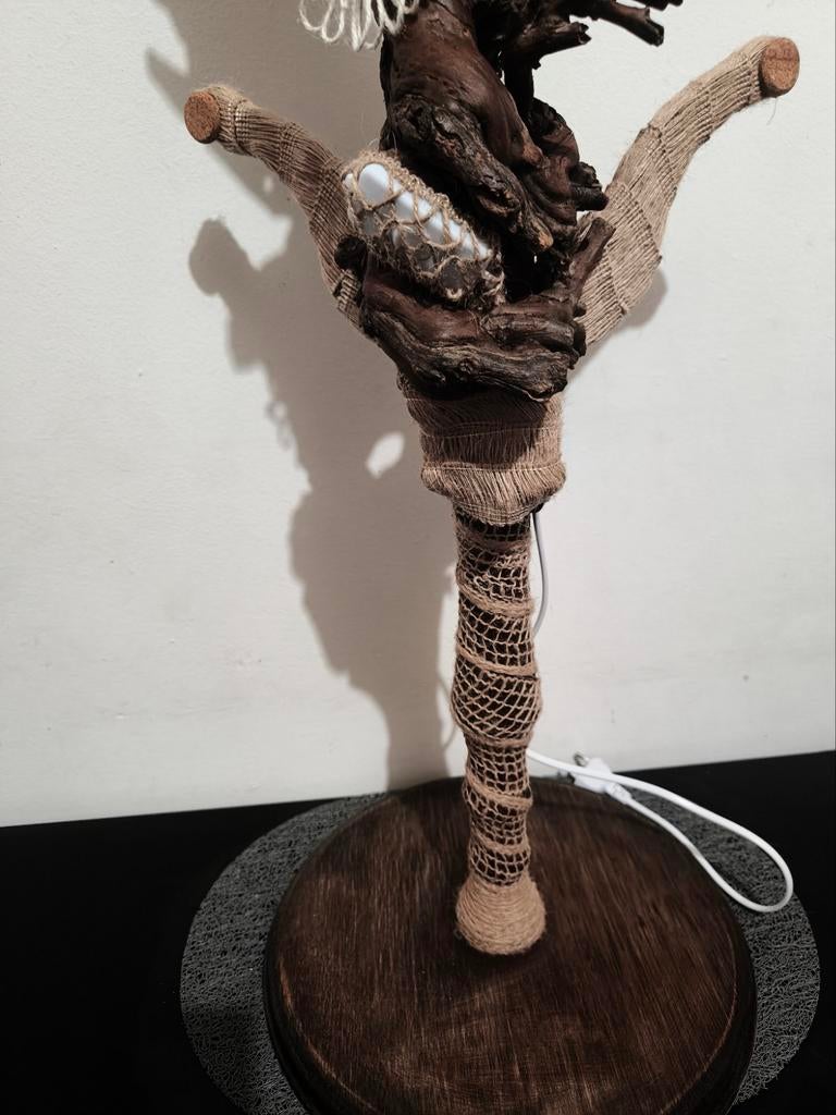 Lampe en bois flotté fait par moi même, Maison & Meubles, Enlèvement ou Envoi