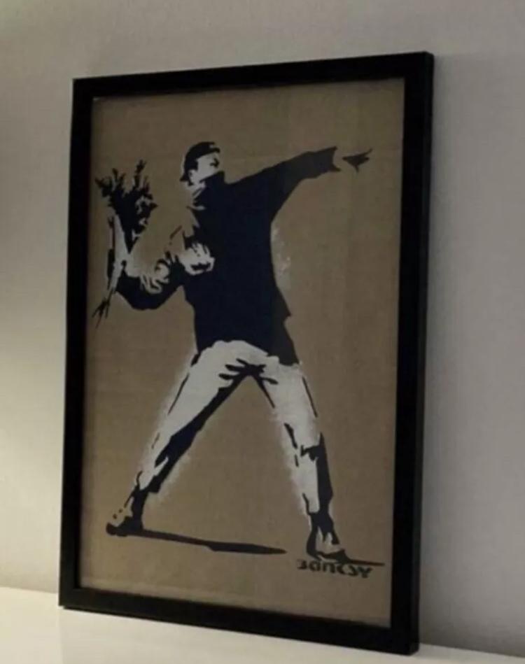 BANKSY : œuvre encadrée limitée à 50 exemplaires, Enlèvement ou Envoi
