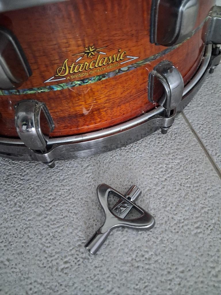 snaredrum Limited edition,Tama starclassic Hawaiian Koa hout, Musique & Instruments, Batteries & Percussions, Comme neuf, Tama