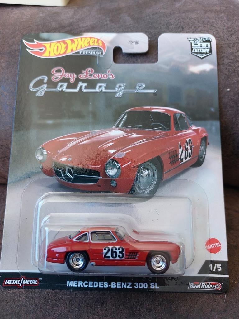 hot wheels jay leno's garage mercedes benz 300 sl, Enlèvement ou Envoi, Neuf, Voiture, Autres marques