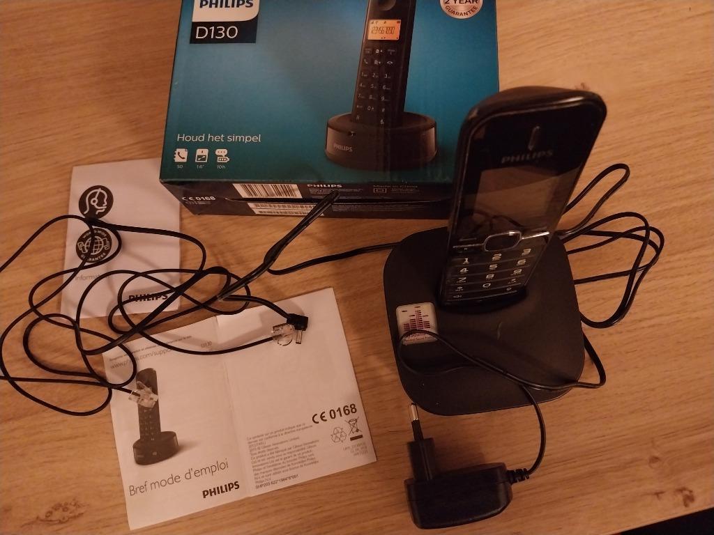 telefoon Philips D130, Telecommunicatie, Vaste telefoons | Niet Draadloos, Ophalen of Verzenden, Zo goed als nieuw