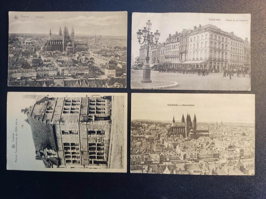 4 cartes postales anciennes Tournai, Enlèvement ou Envoi, Affranchie, Hainaut