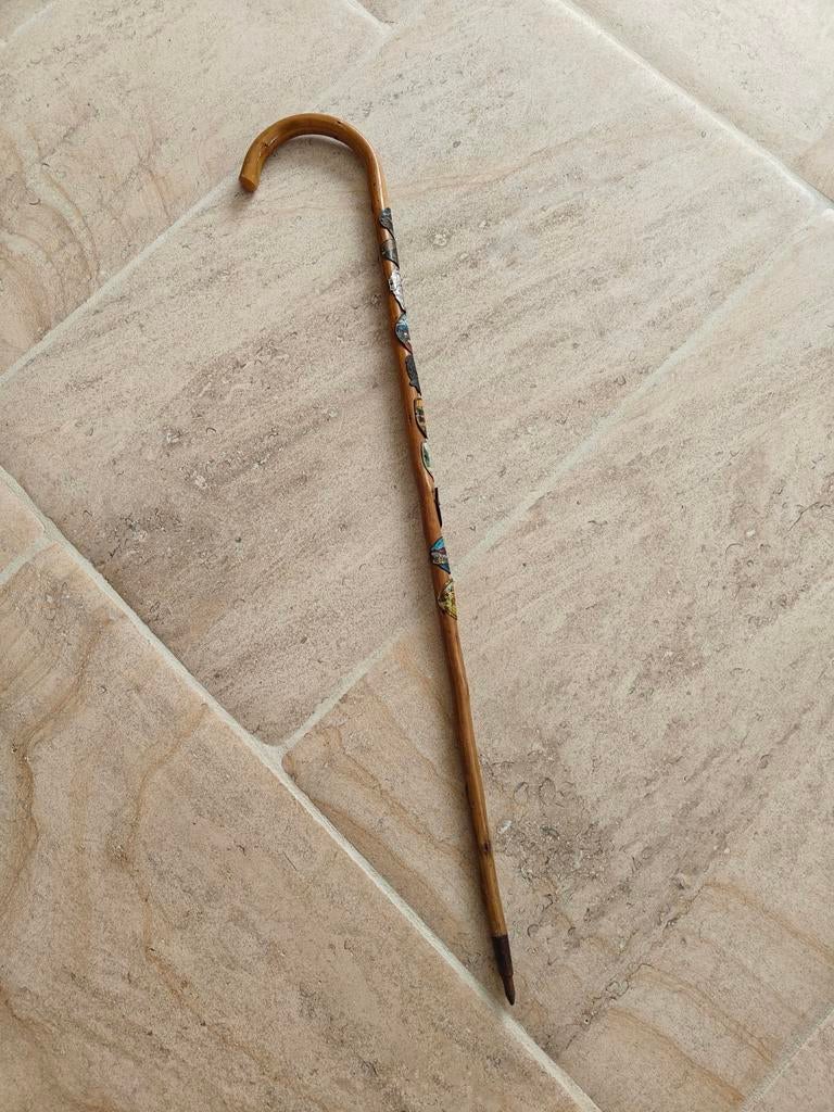 Ancienne canne avec médaillons., Enlèvement, Utilisé