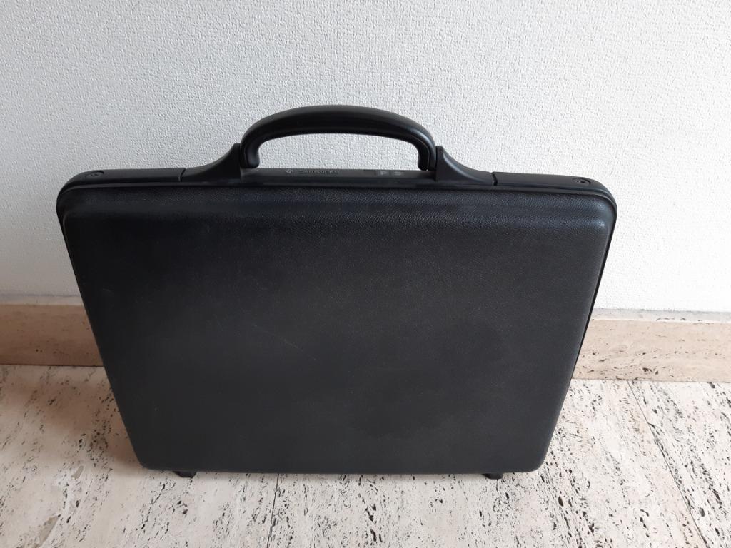 aktetas Samsonite harde schelp met slotjes, Ophalen of Verzenden, 16 inch, Gebruikt, Aktetas