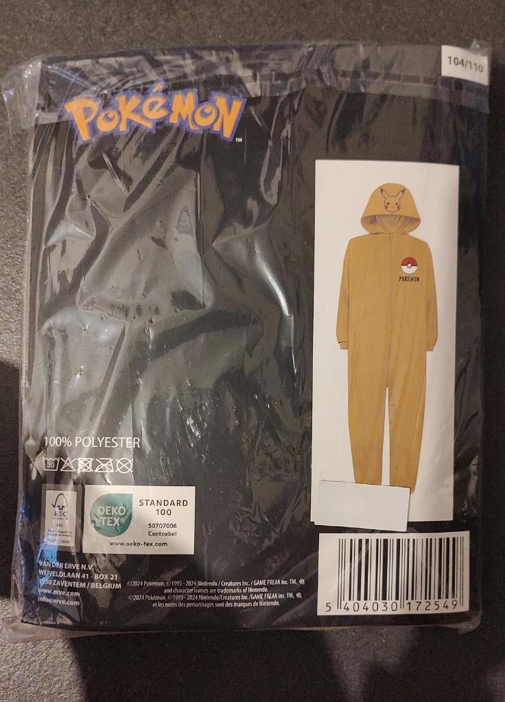 Onesie Pokemon, maat 104/110 (nieuw), Nacht- of Onderkleding, Pokemon, Jongen of Meisje, Nieuw